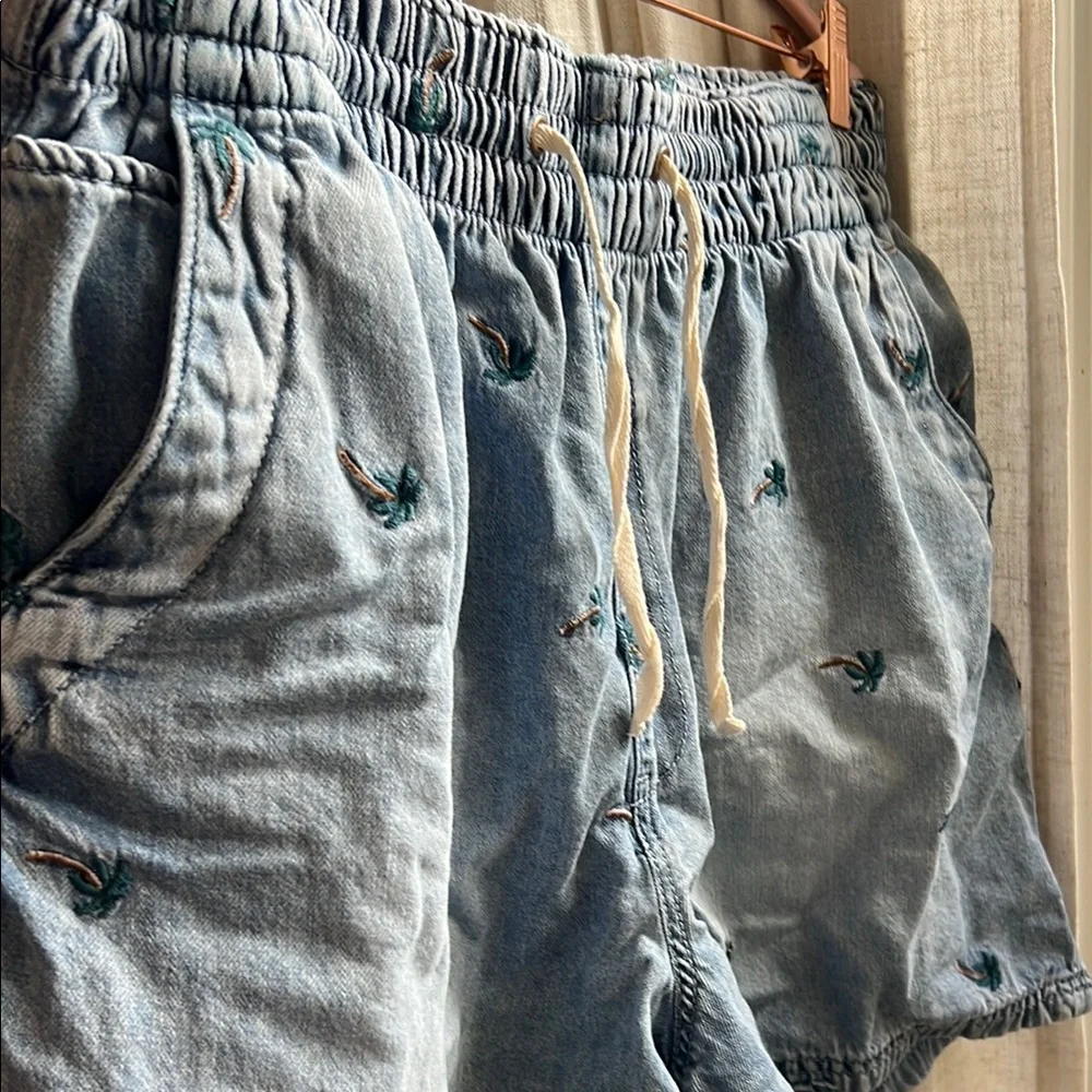 Kensie Blue Denim Shorts‎ with Drawstring